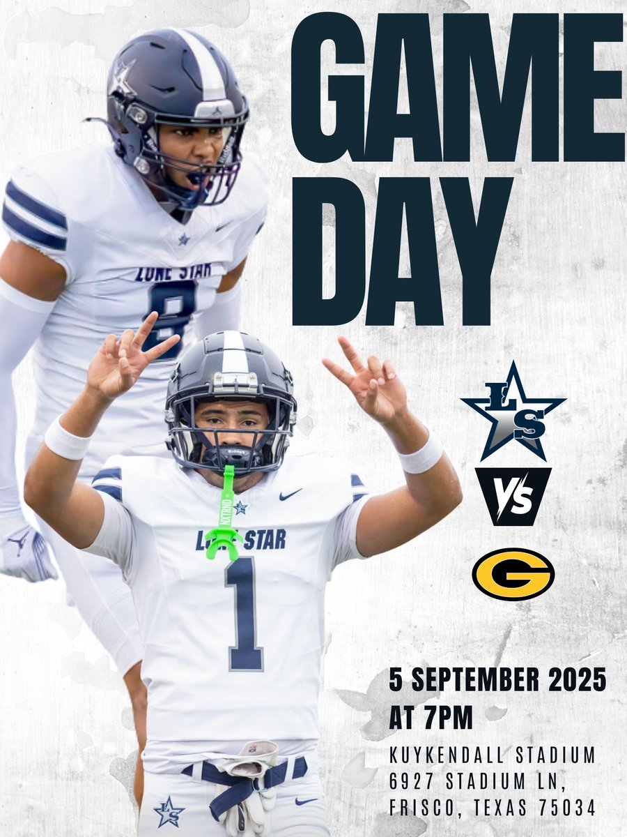 🚨🚨🚨🚨GAME DAY!!!!!🚨🚨🚨🚨

We will see you tonight at Kuykendall Stadium as your Lone Star Rangers take on the Garland Owls in the final Non-District Game of 2025!! 

#Family