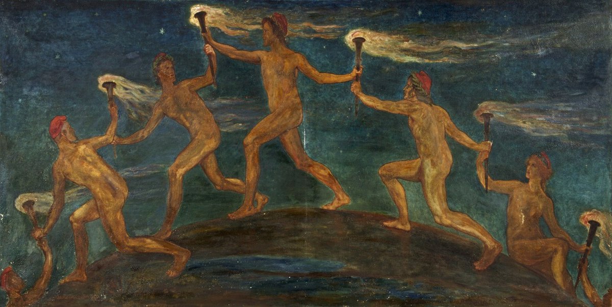 artenpedia's tweet photo. Race of Hero Spirits Pass by Walter Crane, 1909. https://t.co/A46N8PWbYz