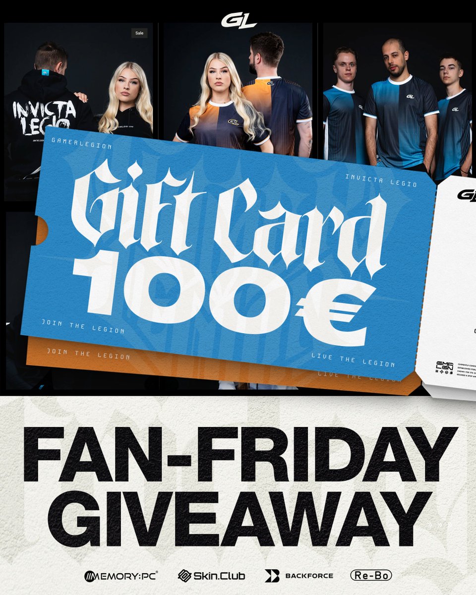 🚨 FAN FRIDAY IS BACK 🚨

Win a €100 Gift Card for our merch shop 👕

❤️ Like this post
🔁 Retweet
💙 Follow <a href="/GamerLegion/">GamerLegion</a> 
👥 Tag your bro in the comments

⏰ Ends 12.09, winner will be drawn the same day 🫡