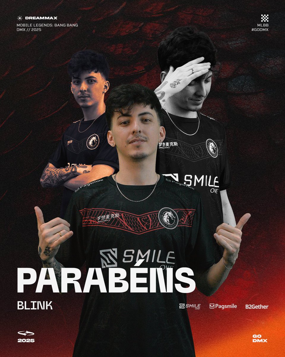 dreammaxesports's tweet photo. Hoje é dia de comemorar um aniversário! 🎉

Parabéns, Blink! 🔥🐉 Além de mais um ano de vida, você também vai ganhar aquele presentão: um codiguin especial da @smileonebrasil  pra celebrar do jeito certo! 🎁💎

#GoDMX #DreamMax #DreamMaxEsports #MLBB #EsportsBR #SmileOne https://t.co/SmZmMNX5MR