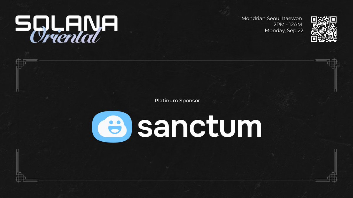 SOLANA Oriental Platinum Sponsor Sanctum poster