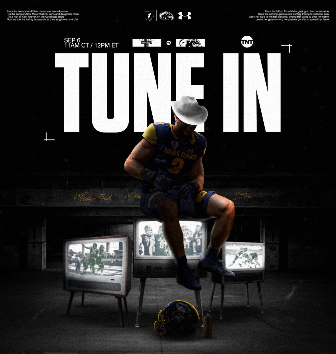 𝗚𝗼𝗹𝗱𝗲𝗻 𝗙𝗹𝗮𝘀𝗵𝗲𝘀 𝗼𝗻 𝗧𝗡𝗧

Flash Family, tune in tomorrow at noon Eastern as we play Texas Tech for the first time in program history. 

📺 tntdrama.com/watchtnt

#GoFlashes⚡️ | #HAB1TS