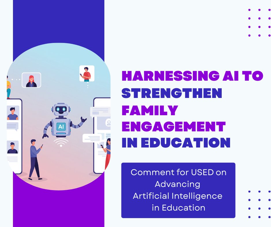 How can we ensure AI strengthens, not weakens, the connection between home and school?

Read our full comment to the USDOE: ow.ly/GXph50WPLwf