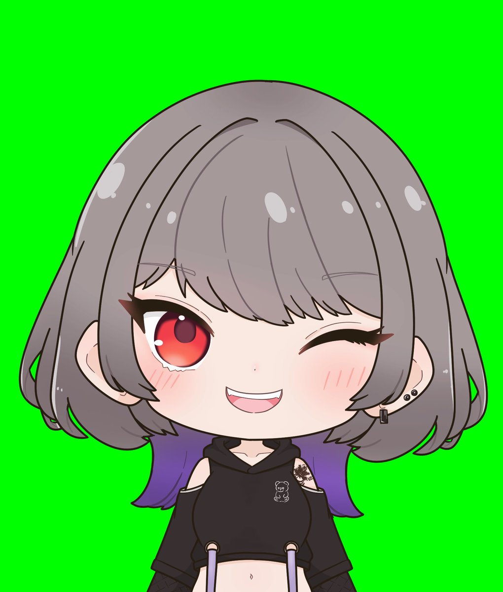 「【8月イラスト企画】 遙沙椛 様 遙沙椛様を描かせていただきました! ウインク姿」|くろけんのイラスト