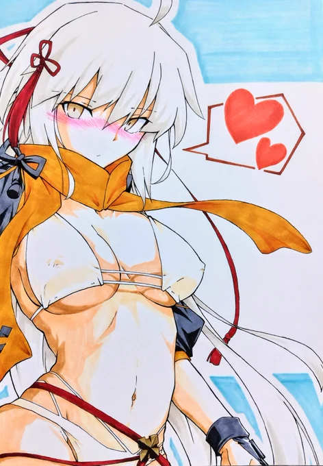 まだまだ暑いので 水着沖田オルタを再掲載 #FGO