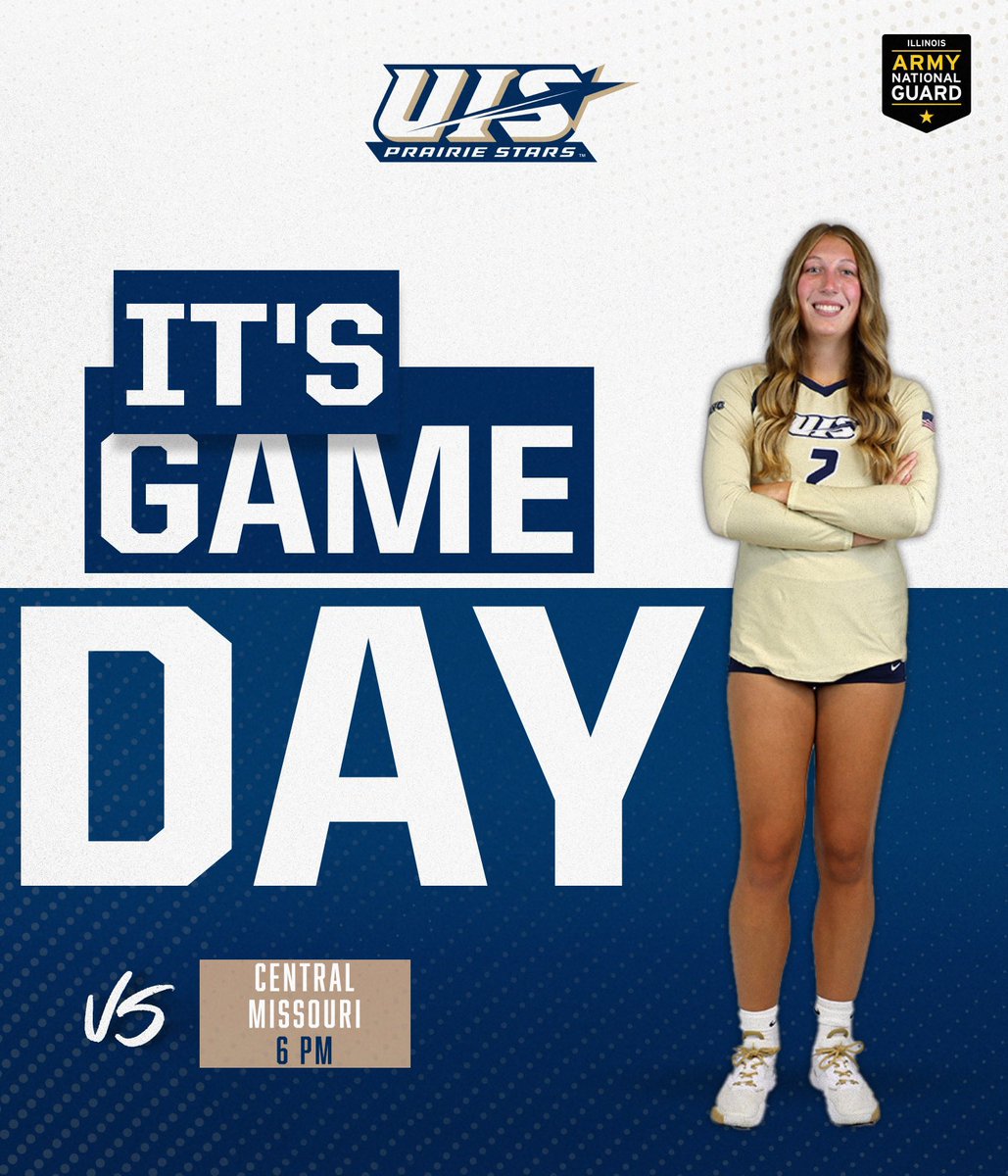 UISAthletics's tweet photo. 🚨 GAMEDAY 🚨

👉 Illinois National Guard UIS Invitational
🆚 Central Missouri
🕕 6:00 PM at TRAC
GLVCSN https://t.co/GIPfrC6Pb6
Live Stats https://t.co/sSrkXEgHS7
Tickets https://t.co/lY9SaoeF5i

#WeAreStars | #ProtectThePrairie https://t.co/6cFQrRuToQ