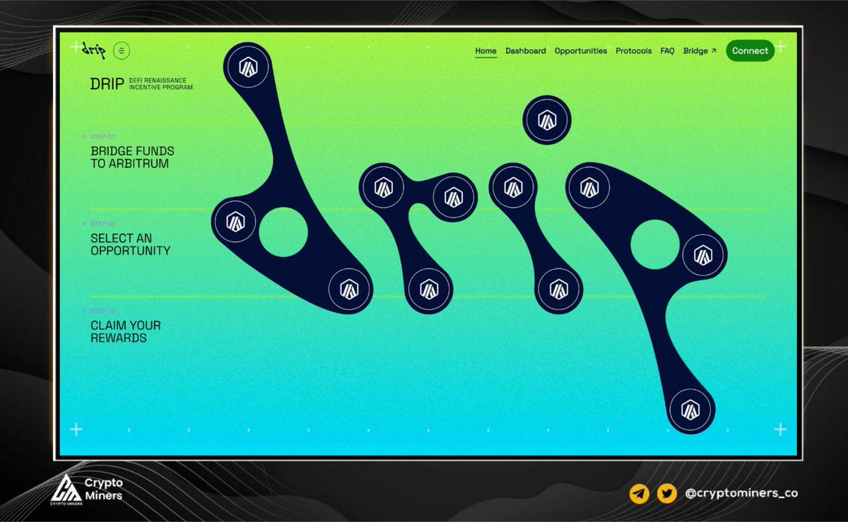 Arbitrum Launches $40M DeFi Renaissance Incentive Program! @Arbitrum has  unveiled DRIP, a $40M on-chain incentive program designed to supercharge  DeFi adoption. Season 1: Leverage Looping Strategy Deposit ETH/stables →  Borrow → Loop