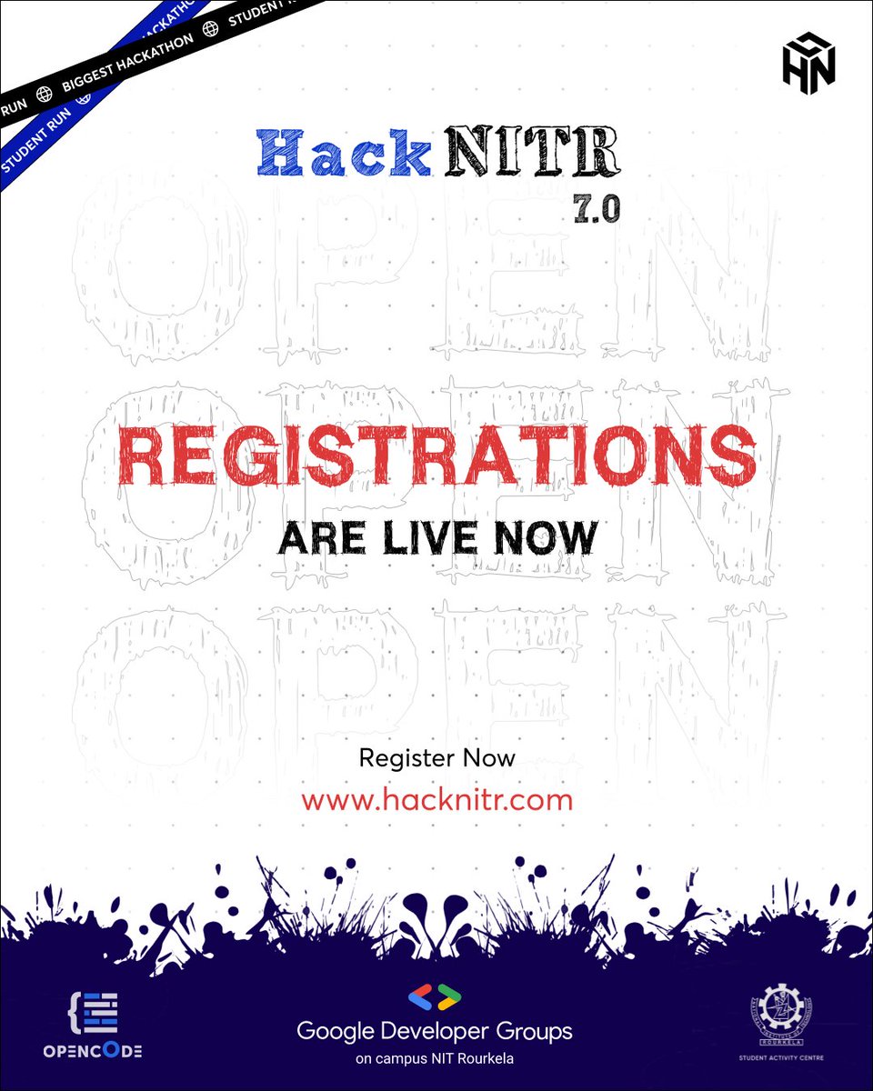 hacknitr's tweet image. 🥁 Drumrolls everyone...
The moment you’ve been refreshing your tabs for — HackNITR 7.0 registrations are LIVE! 🚀
Now assemble your squad, stock up on caffeine, and get ready to sketch ideas into reality.
#hacknitr #hackthon #techcommunity #innovation #Developers