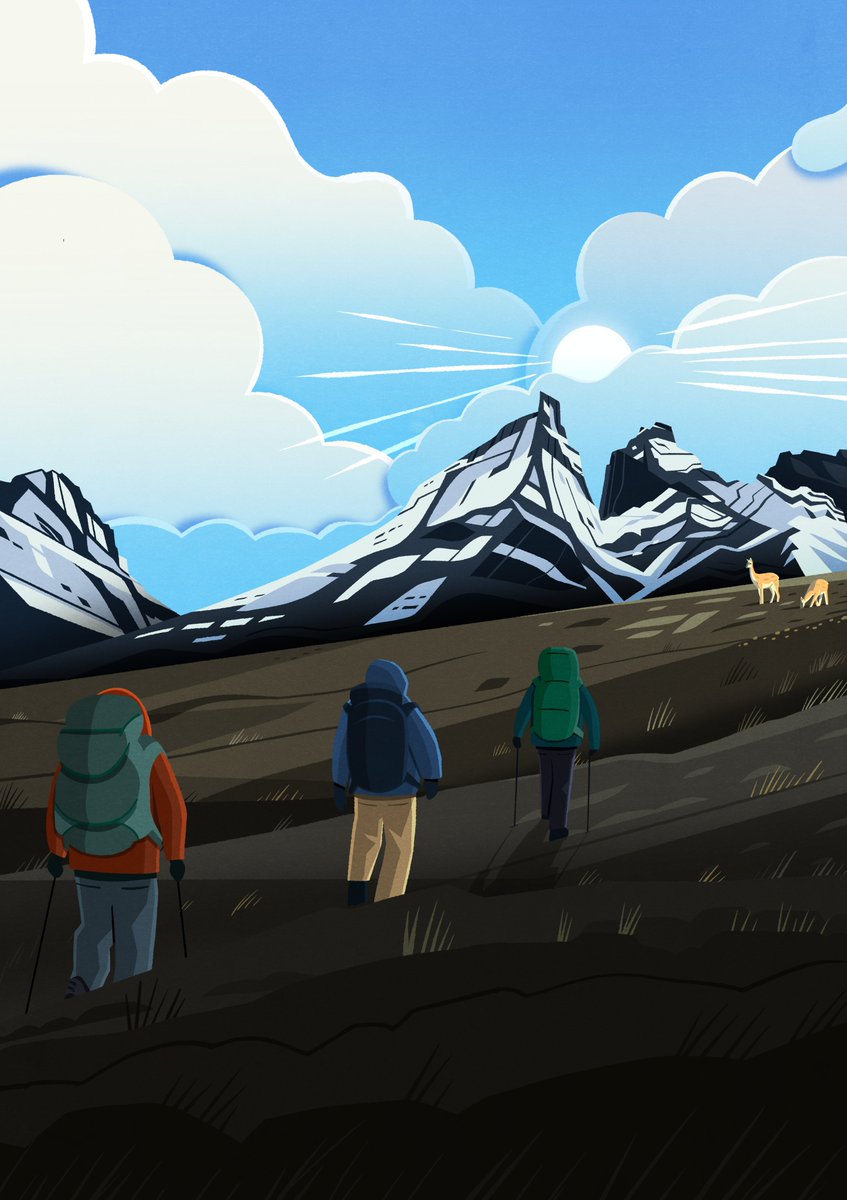 jamesboast's tweet photo. Hiking Torres del Paine

#torresdelpaine #chile #illustration https://t.co/Da76IsLu8B