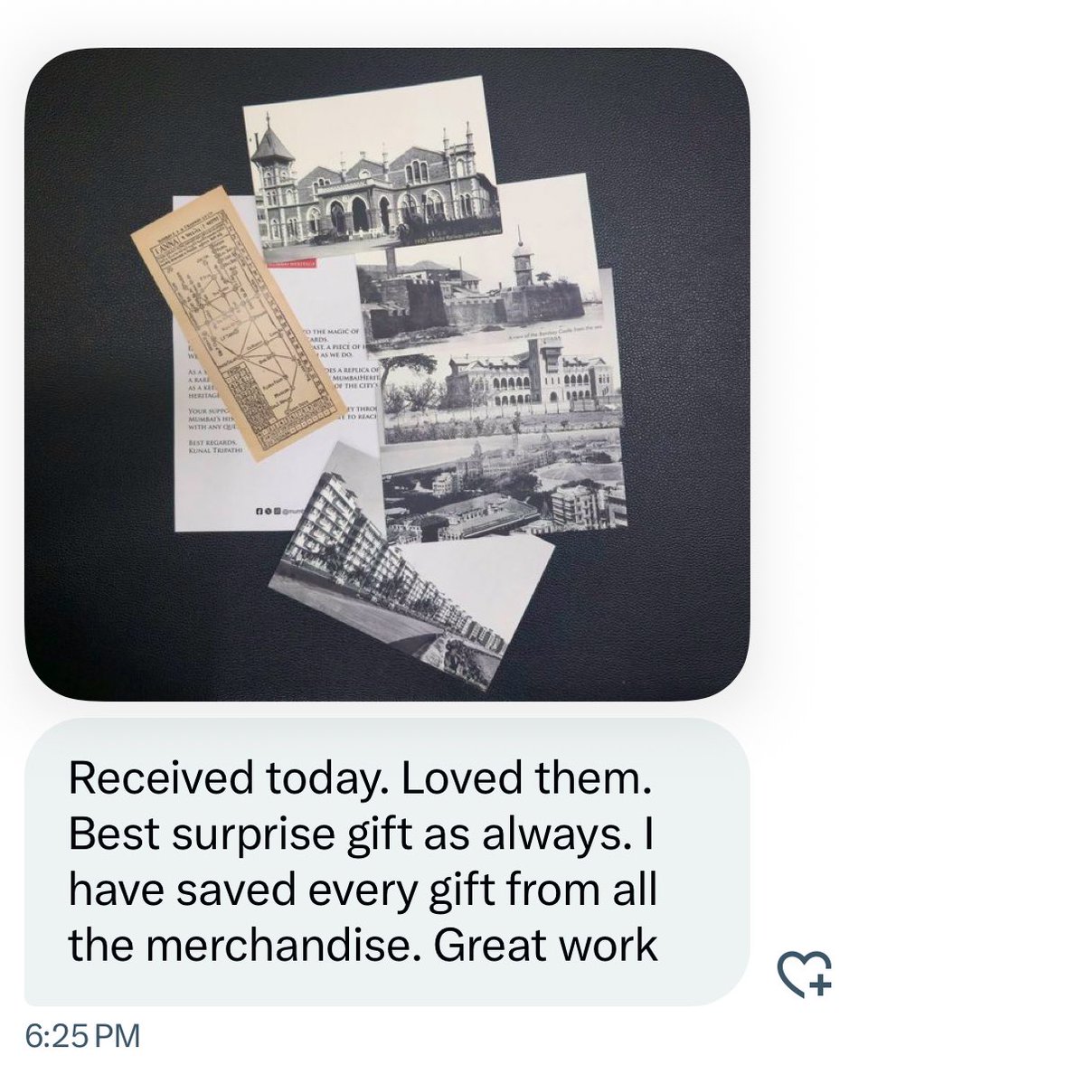 mumbaiheritage's tweet image. Reviews like these make it all worth it!
Loved seeing the joy these Vintage Mumbai postcards bring 
DM for details &amp;amp; orders.
#OldMumbai #postcards