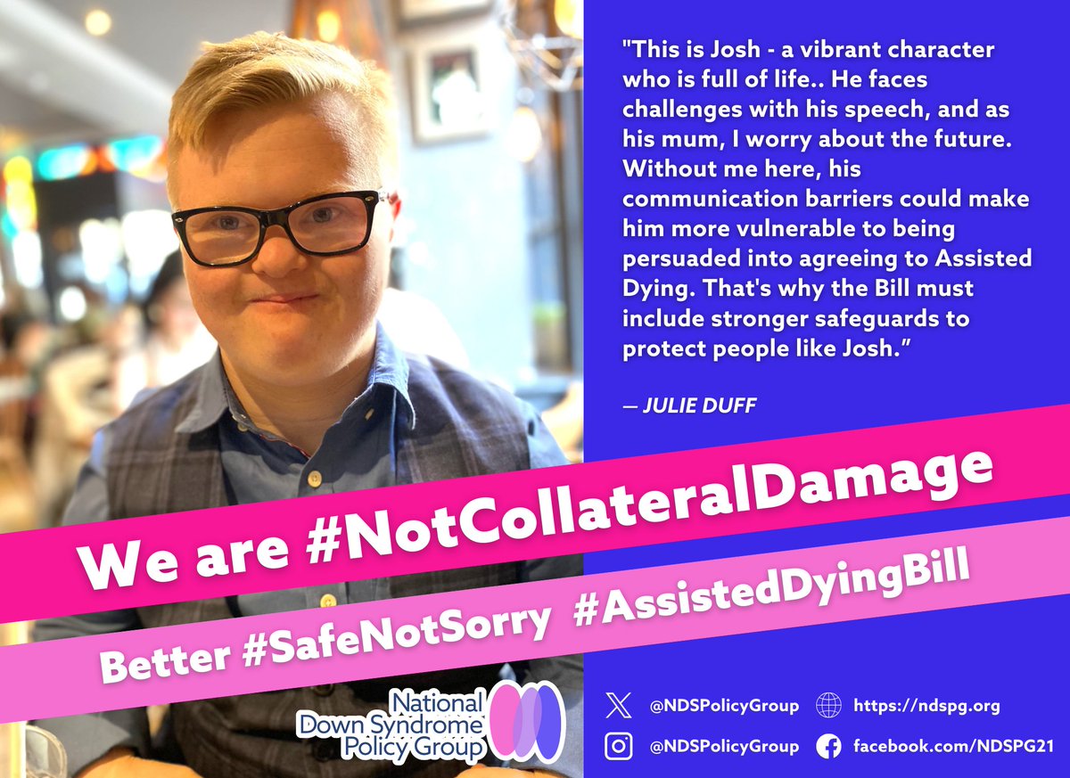 Vulnerability grows when people can’t understand the process. Without communication support &amp; proper capacity tests, this bill leaves them exposed. @UKHouseOfLords must act to safeguard the vulnerable #SafeNotSorry #NotCollateralDamage <a href="/frankcottrell_b/">Frank Cottrell-Boyce</a> <a href="/ShabanaMahmood/">Shabana Mahmood MP</a> <a href="/natalieben/">Natalie Bennett</a>