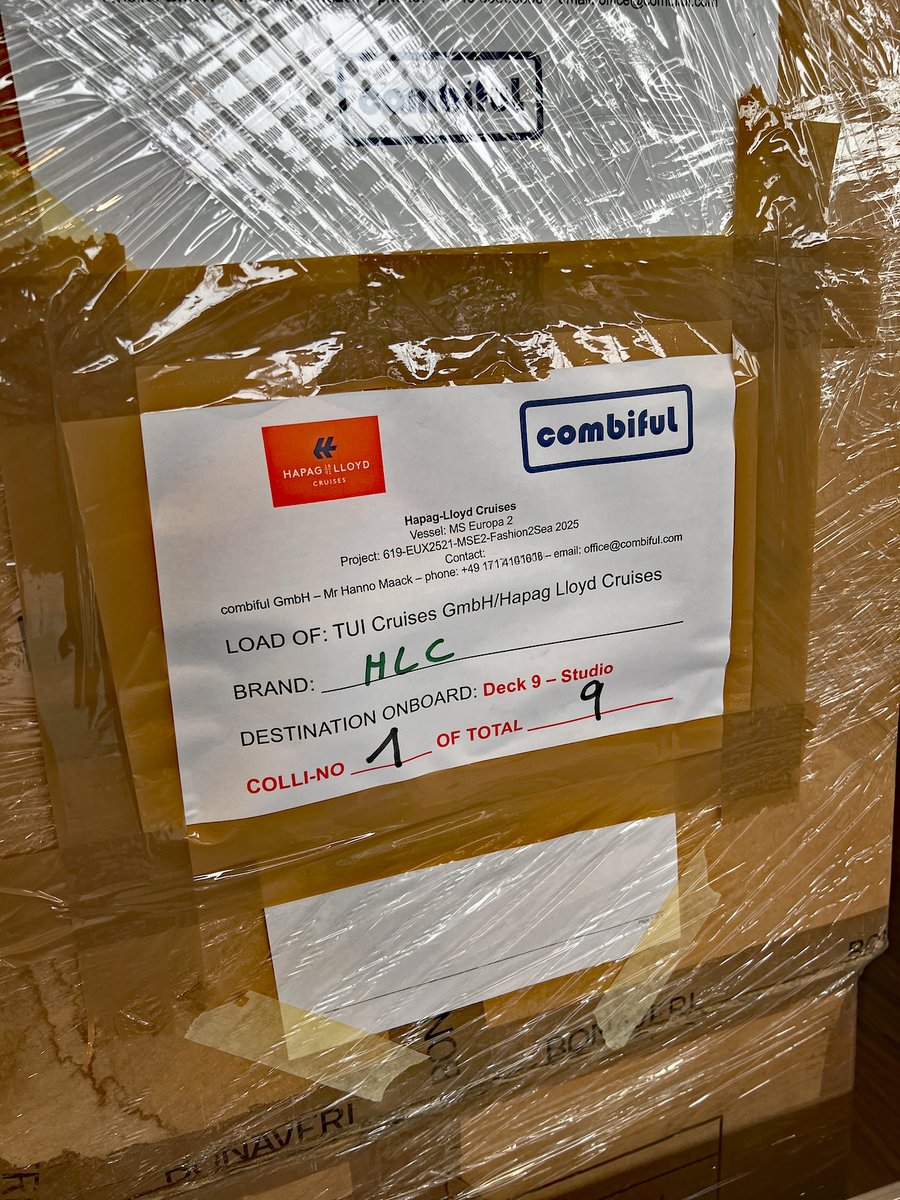 combiful's tweet image. 🌊✨ Ready to set sail: fashion2sea Cruise auf der MS Europa 2 ✨🌊

Unser Team befindet sich mitten im Prepping für die exklusive fashion2sea Cruise in der traumhaften Kulisse der Ägäis. 🛳️👗

#fashion2sea #MSEuropa2 #hapaglloydcruises #combiful #cruise #event #production