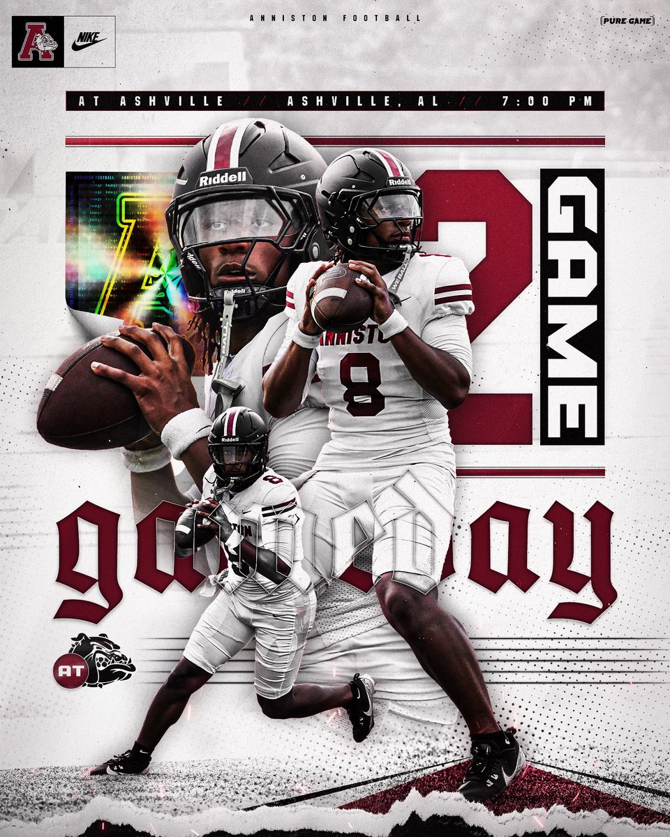 Anniston Bulldog Football (@annistondawgs) on Twitter photo 🐶⛓️ Dawgs are on the road again!! HUGE GAME!! 
🏈 #5 Anniston at Ashville 
🗣️BIG REGION MATCHUP
📆 Friday- Sept. 5th, 2025
⏰ 7:00pm
📍 Ken Logan Stadium- Ashville, AL
<a href="/annistonalgov/">The City of Anniston</a> <a href="/anniston_high/">AnnistonHigh</a> <a href="/AlabamaHSFB/">AHSFHS.org</a> <a href="/aldotcomPreps/">AL.com H.S. Sports</a> <a href="/DexPreps/">DexPreps</a> <a href="/JamorrisXYoung/">Jamorris Young 2027 qb🎯</a> #Dawgson3 🐶⛓️ Dawgs are on the road again!! HUGE GAME!! 
🏈 #5 Anniston at Ashville 
🗣️BIG REGION MATCHUP
📆 Friday- Sept. 5th, 2025
⏰ 7:00pm
📍 Ken Logan Stadium- Ashville, AL
<a href="/annistonalgov/">The City of Anniston</a> <a href="/anniston_high/">AnnistonHigh</a> <a href="/AlabamaHSFB/">AHSFHS.org</a> <a href="/aldotcomPreps/">AL.com H.S. Sports</a> <a href="/DexPreps/">DexPreps</a> <a href="/JamorrisXYoung/">Jamorris Young 2027 qb🎯</a> #Dawgson3