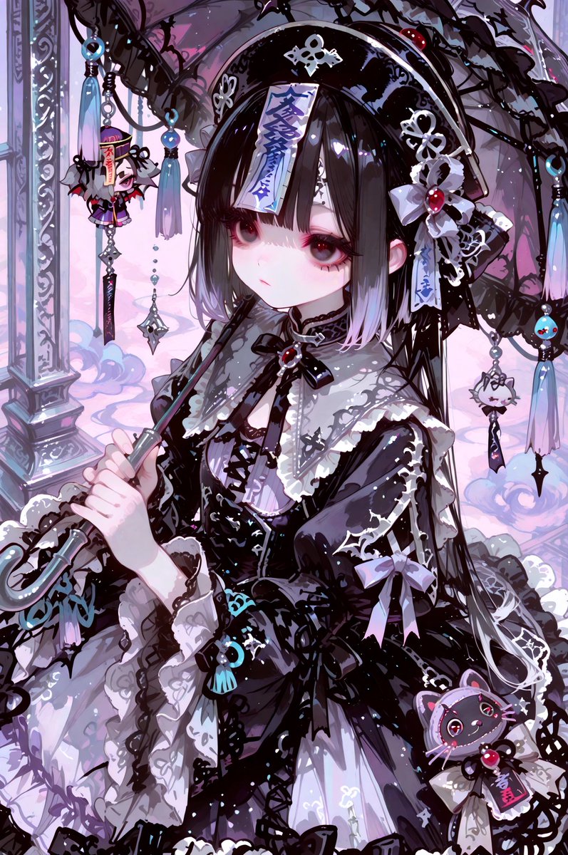 slpsmxxx's tweet image. こういうロリ服には合うお顔だ！！
スカートについてるぬいぐるみが可愛い！

#毎日ロリータファッションを貼る
#AIart