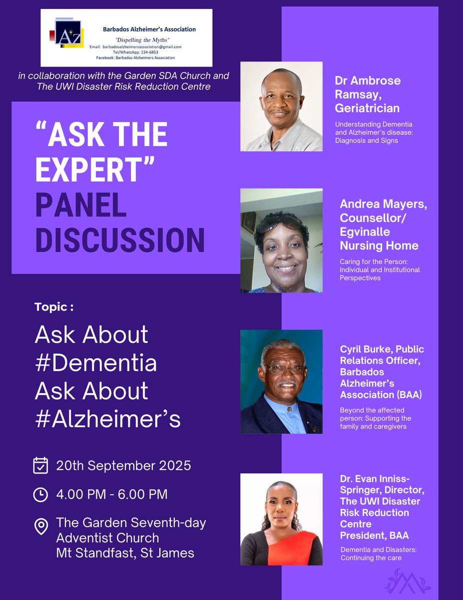 BarbadosAlz's tweet photo. World Alzheimer's Month activities https://t.co/UIhZFzdiMn