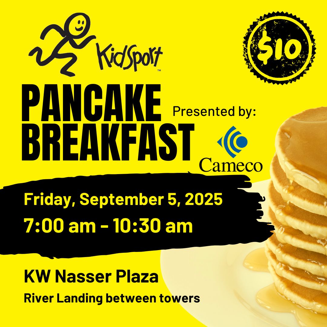 Plan your coffee break today for the Pancake Breakfast presented by Cameco at River Landing.  Pancakes will be sizzling until 10:30 am! $10 gets you breakfast!

All proceeds from the breakfast will help kids right in our community!  Plus <a href="/963CruzFM/">96.3 Cruz FM</a> is live on location!