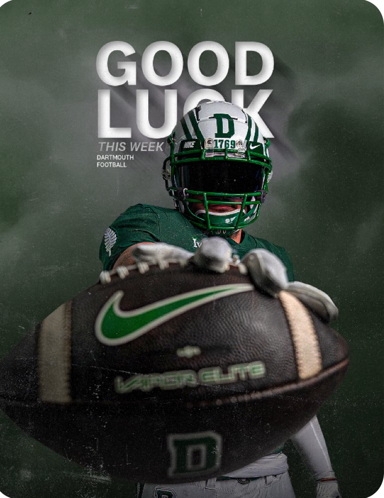 Thank you <a href="/DartmouthFTBL/">Dartmouth Football</a> and <a href="/coachirishodea/">Danny O'Dea</a> 

#GoBigGreen | #TheWoods 🌲
