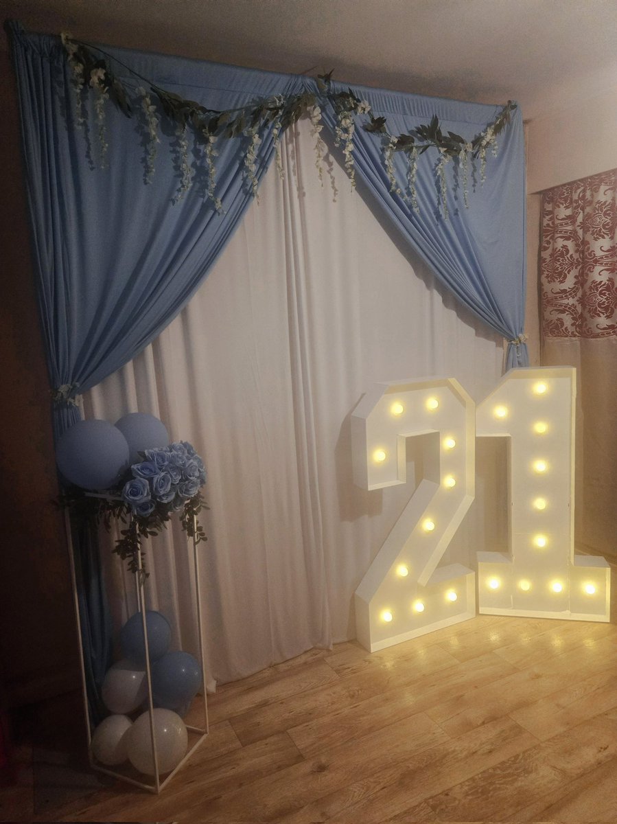 AllisonPetals's tweet photo. Backdrops for hire for Birthadys, weddings, baby showers #backdrops #lightupnumbers #clapham #drapes https://t.co/Qw72SaGZWq