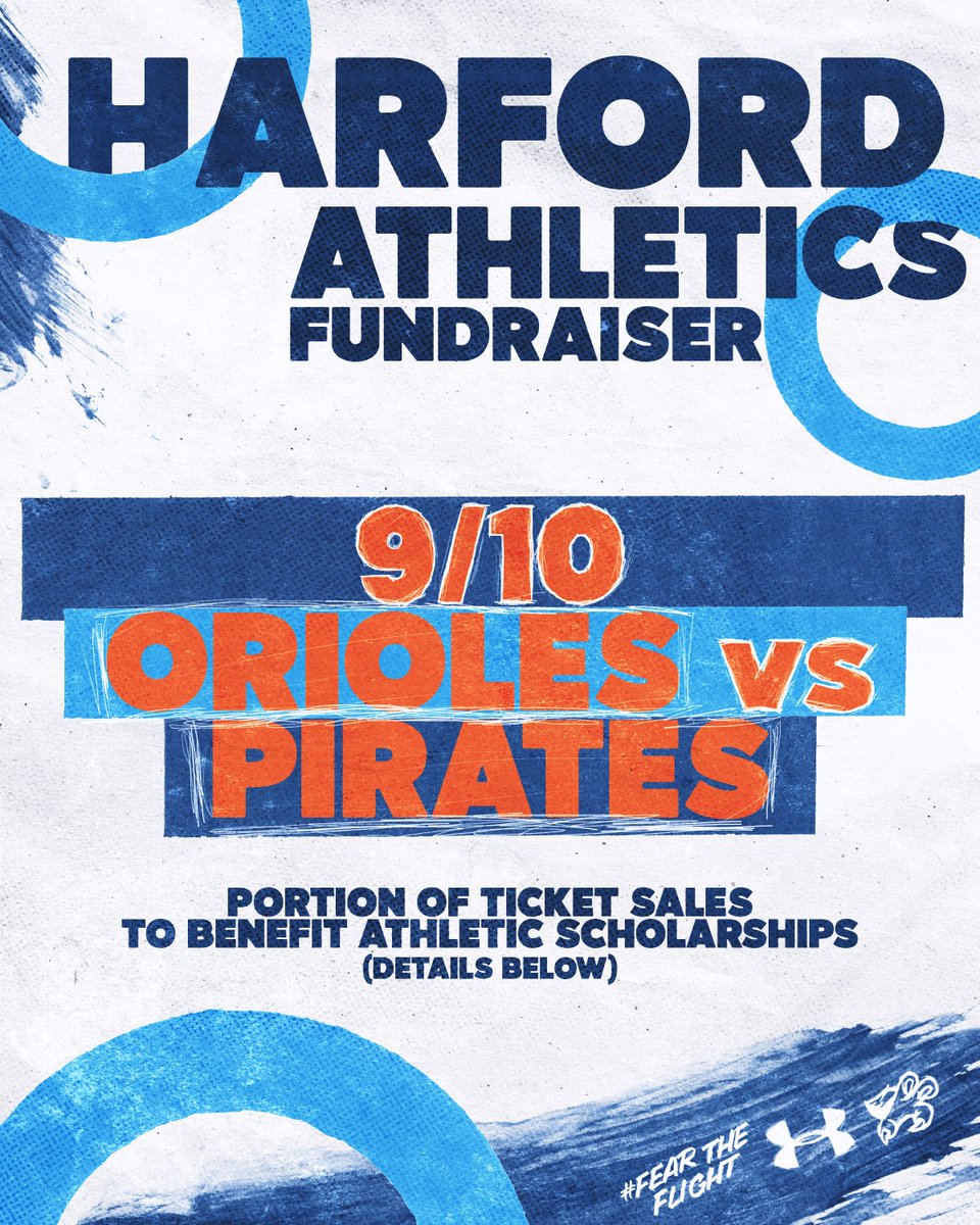 Join us Sept. 10th at #OPACY to help support our student-athletes and watch the Orioles vs. Pittsburgh Pirates. A portion of ticket sales will benefit Harford Athletics scholarships. Ticket prices range from $18 - $23. 
Purchase: gofevo.com/event/Harfordc…
Promo Code: HCC2025