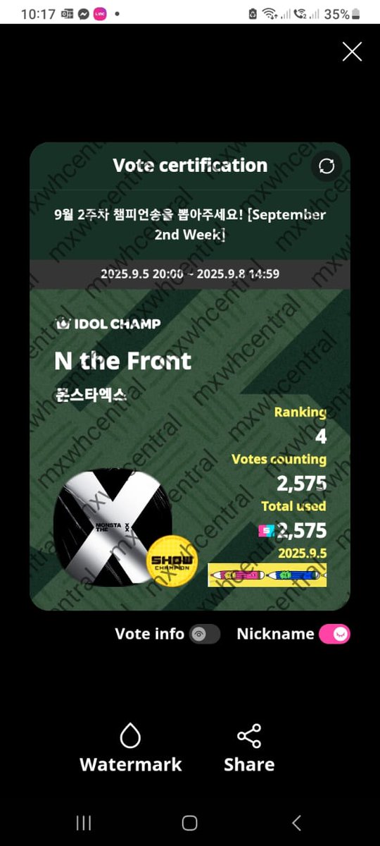 MXWH_Central's tweet photo. [#MX_Voting] IdolChamp - Show Champion

Bebes, have you started voting?🤔

You can now cast your votes on this poll. This will be until 9.8 2:59PM KST📢

Voting is unlimited.
1❤️=1 vote
5💙=1 vote

🔗https://t.co/jNk3IRB2rv

#몬스타엑스 #MONSTAX #THEX #NtheFront @OfficialMONSTAX https://t.co/cLhuYL0GEC