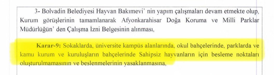 🚨#SONDAKİKA | Afyonkarahisar Valiliği kararıyla; sokaklarda sahipsiz hayvanları beslemek yasaklandı. 

Ülkemizin her yerinde yaygınlaşması gereken bu örnek uygulama için <a href="/AfyonValiligi/">T.C. Afyonkarahisar Valiliği</a>'ne teşekkür ediyoruz. <a href="/kubrayigitbasi/">Doç. Dr. Kübra Güran Yiğitbaşı</a> <a href="/AliYerlikaya/">Ali Yerlikaya</a>