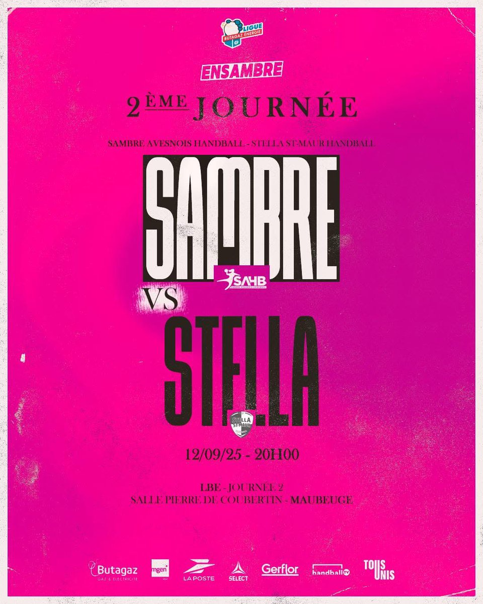 𝙋𝙍𝙀𝙈𝙄𝙀𝙍 𝙈𝘼𝙏𝘾𝙃 𝘼̀ 𝘿𝙊𝙈𝙄𝘾𝙄𝙇𝙀 🥰

Deuxième match de la saison et premier match à domicile, on vous attends nombreux ! 

La billetterie est ouverte sur le lien suivant 🩷 : my.weezevent.com/sahb-stella-st… 

#ENSAMBRE