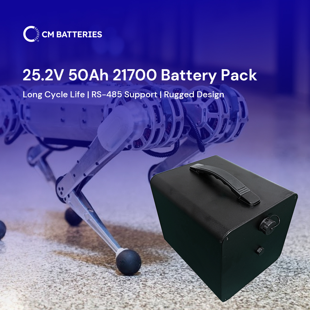 cmbatteries's tweet image. 🤖The 25.2V 50Ah 21700 Battery Pack brings &amp;gt;1000 cycles at 80% DoD, seamless RS-485 communication, and rugged housing for heavy-duty automation.

🔗 ow.ly/26yZ50WQVra

#AGVBattery #RoboticsSolutions #IndustrialBattery #21700Cells #CMbatteries