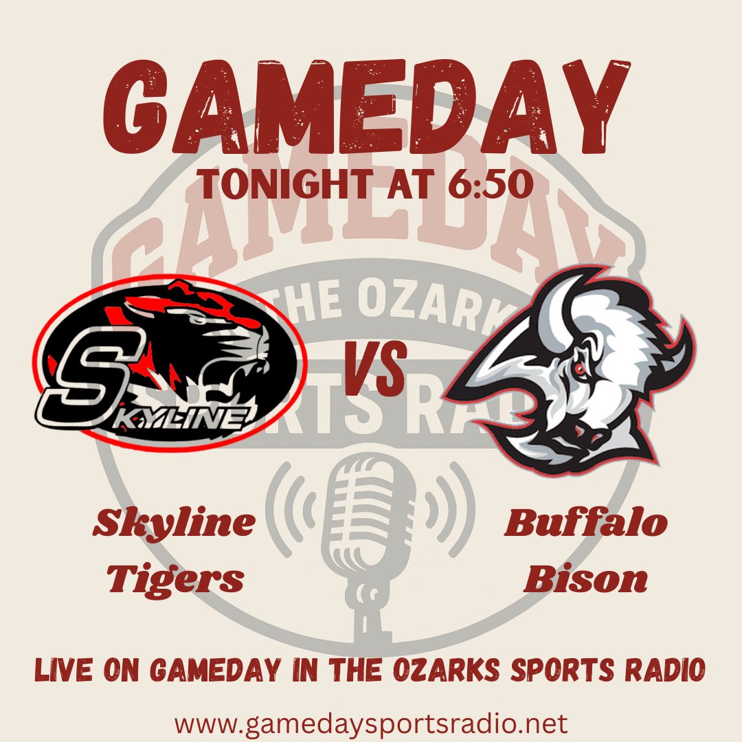 Skyline vs Buffalo live on Gameday in the Ozarks Sports Radio tonight at 6:50! Listen with the link below!
link.radioking.com/gameday-in-the…
<a href="/scoreboardguy/">SCOREBOARD GUY</a>