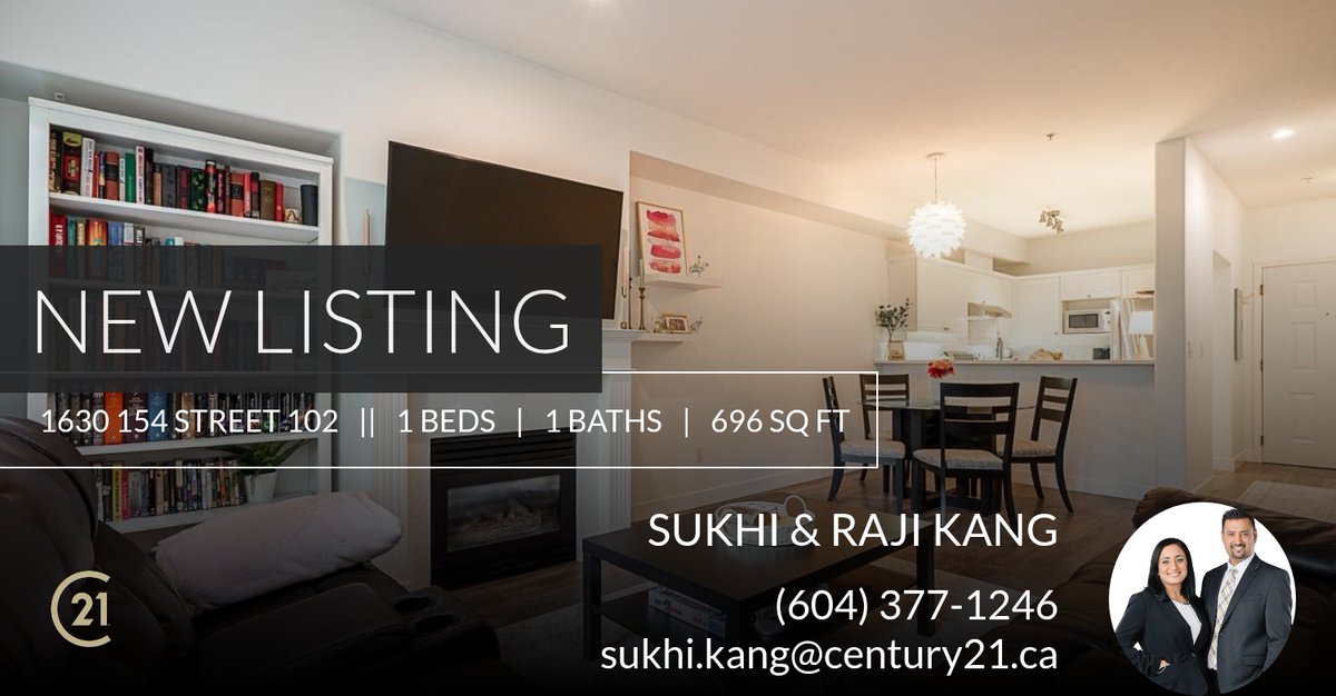📍 New Listing 📍 Take a look at this fantastic new property that just hit the market located at 1630 154 Street 102 in Surrey. Reach out here or at (604) 377-1246 for more information homeforsale.at/1630_154_STREE…