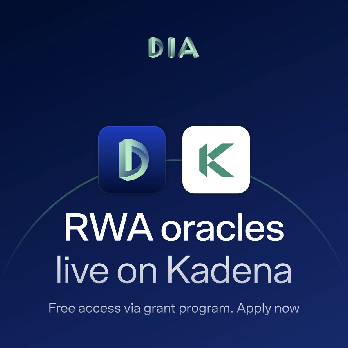 Trustless RWA Oracles Now Live on <a href="/kadena_io/">Kadena</a>

DIA has now integrated its verifiable oracle infrastructure for 1,000+ RWAs on the only infinitely scalable PoW blockchain.

Every RWA price feed is fully auditable from source to smart contract.

🧵