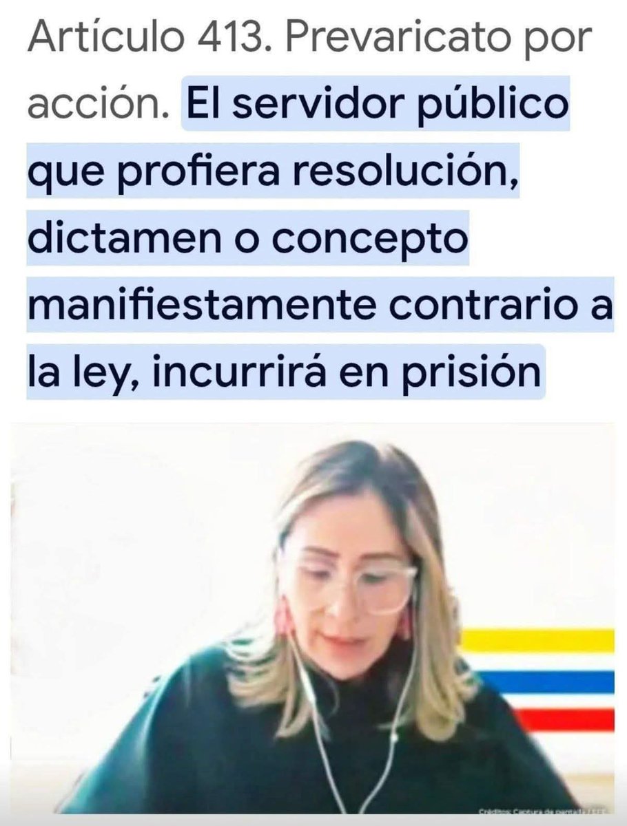 caliesantipetri's tweet photo. @EIExpedienteCol Con Razón reprobó el Examen para ser Juez de la República. No conoce la ley, se dedicó a leer la sentencia que le escribió Eduardo Montealegre. 

Esa tipa debe terminar presa. https://t.co/WVHebwzbQy