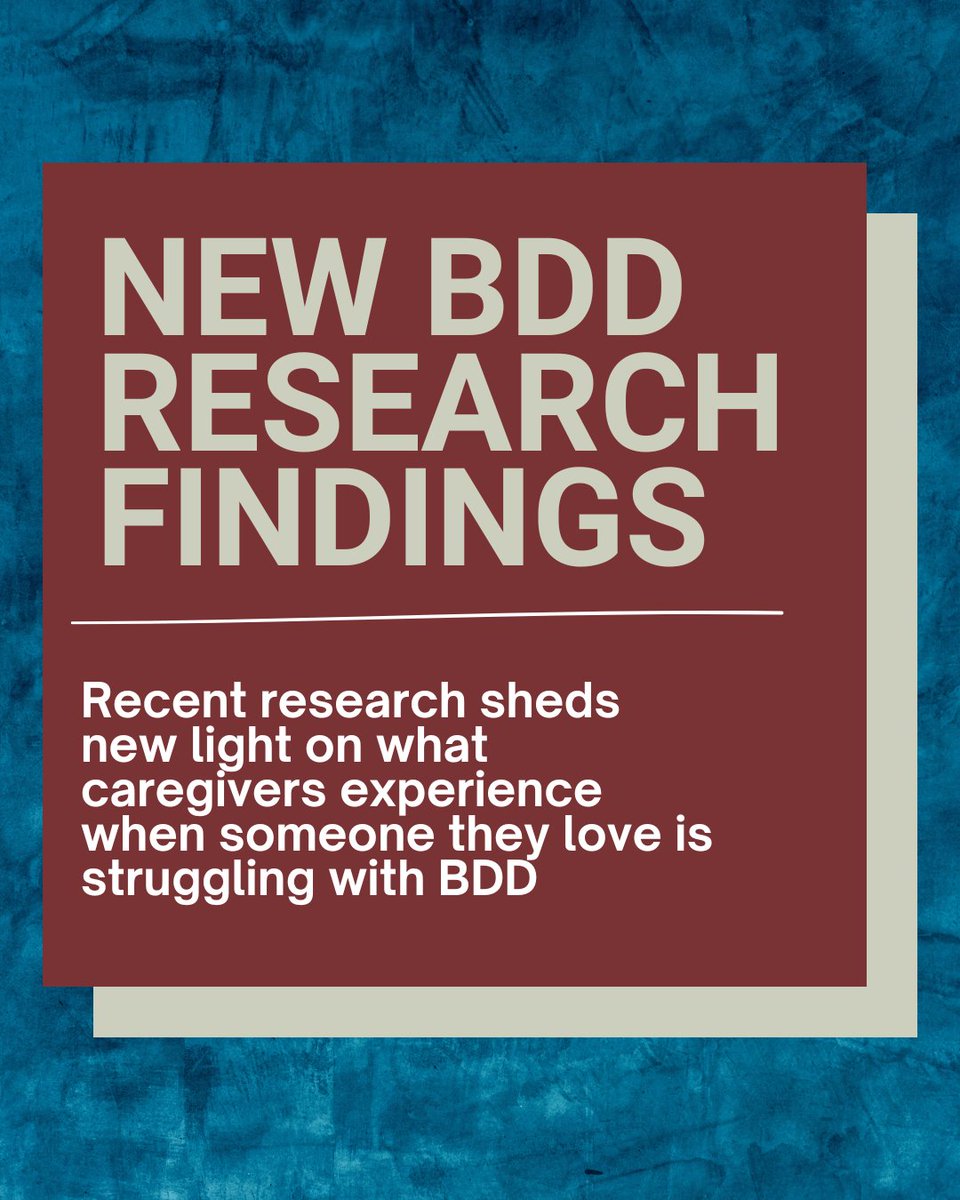 🔍 New research conducted by University of Surrey has shared some interesting findings on what caregivers experience when someone they love is struggling with BDD.⁠
⁠
Thank you to Study Lead Deanna Fallah for sharing their outcomes and findings.

bddfoundation.org/bdd-caregiver-…