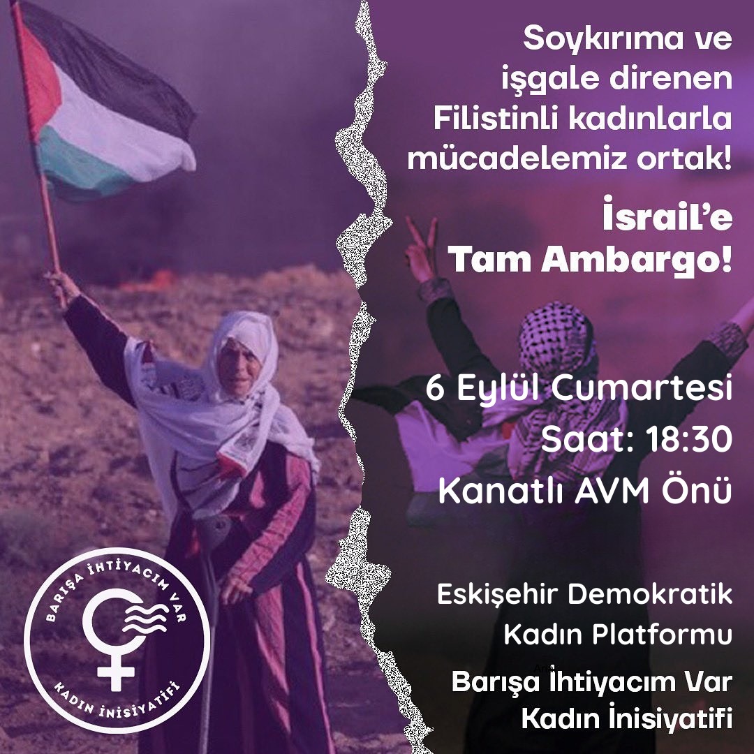 esk_kadin's tweet photo. Soykırıma direnen Filistinli kadınlarla dayanışmayı büyütmek için tüm Eskişehirli kadınları açıklamamıza bekliyoruz. #YaşasınKadınDayanışması https://t.co/im2dVGQBQX