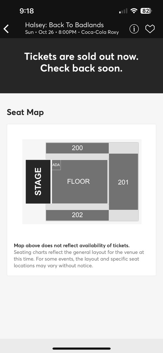 Nooooo <a href="/halsey/">halsey 🌸</a> ATL sold out! I’m going to miss seeing you 🥲