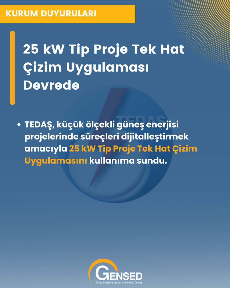 gensedpv's tweet photo. 📣 25 kW Tip Proje Tek Hat Çizim Uygulaması Devrede: GESTİP Uygulaması Devrede

Ayrıntılı Bilgi 👉 https://t.co/SSwf27v0MI 
#GENSED #GüneşEnerjisi #TEDAŞ https://t.co/8aWPHTWUtd