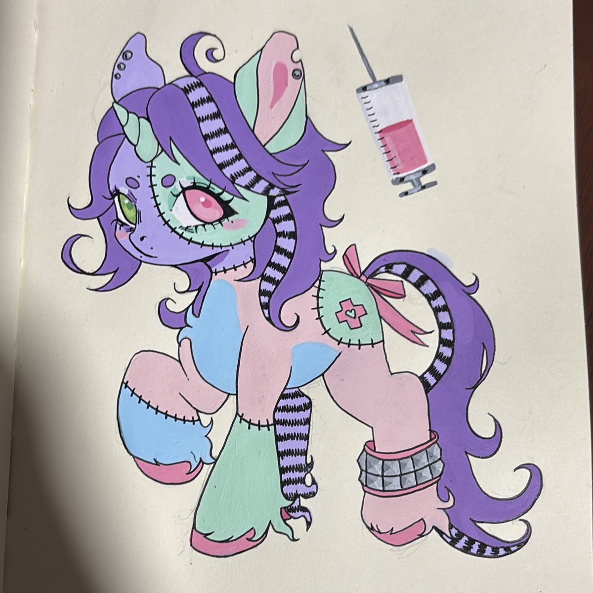 polisuu's tweet photo. my ponysona:3 based on @p0nyplanet yayayayy)) (enmy markers r the loml) https://t.co/6UHidXESOQ