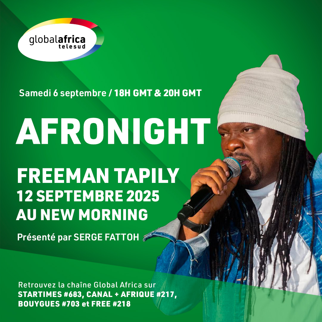 🎶 AFRONIGHT présenté par <a href="/SergeFattoh/">FATTOH ELLEINGAND SERGE</a> ✨ reçoit Freeman Tapily 🔥 l’artiste viendra partager son univers avant son grand concert prévu le 12 septembre 2025 au NEW MORNING 🎤🎵
📺 Soyez au rendez-vous ce soir sur global-africa.com !