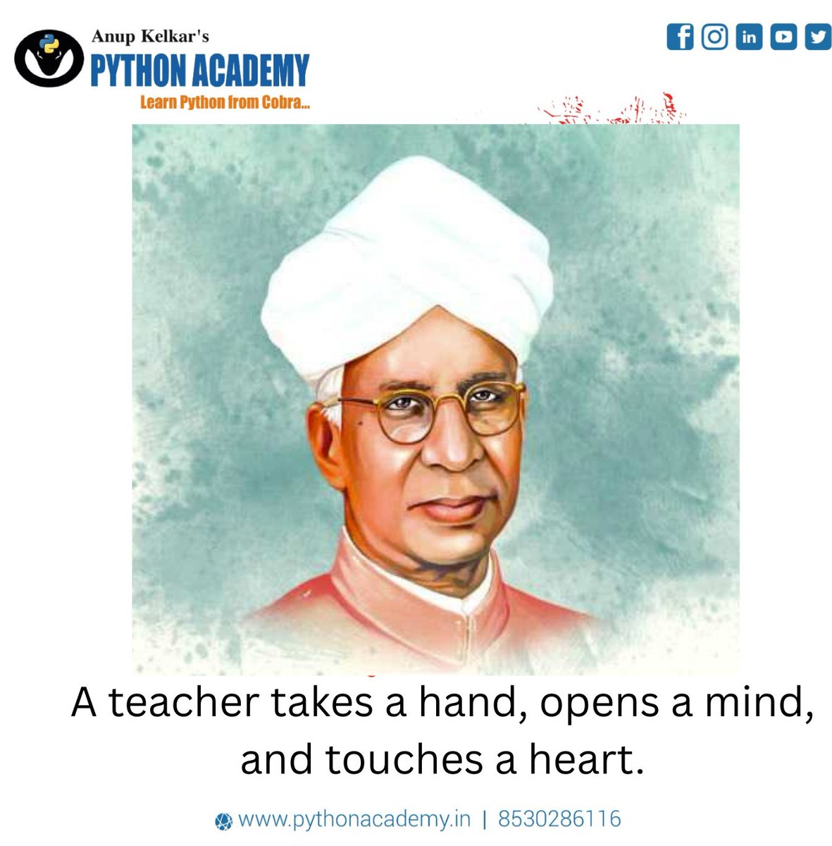 PythonAcademy's tweet image. Join Anup Kelkar’s Python Academy to upskill in AI-integrated Data Science & ML.
Transform your career.
Anup Kelkar’s Python Academy | 4th Fl, Engg House, Plot 22, Ashok Colony, Nagpur-440025 | +91-8530286116 | pythonacademy.in