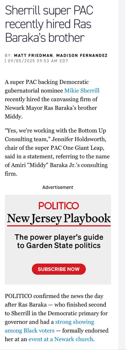 Ras Baraka campaign paid his brother/chief of staff’s canvassing firm $1 million in the primary. Now a Sherrill super PAC has hired it.