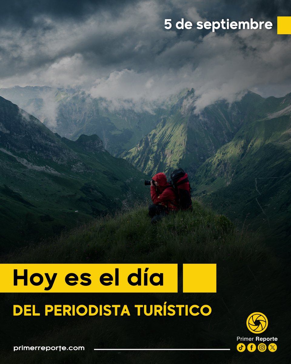 primereporte's tweet photo. 📰 Día Mundial del Periodista Turístico

Cada 5 de septiembre se reconoce la labor de quienes promueven destinos, culturas y experiencias a través del periodismo especializado en turismo.

🔗 Más detalles en 👉 https://t.co/uxBtdWHgmx

#PeriodismoTurístico #Turismo #PrimerReporte https://t.co/sjwev2951a