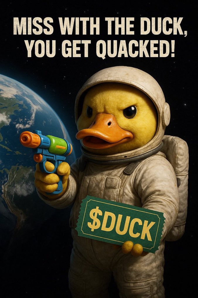 seph383's tweet photo. ๐ฆ Miss with the $DUCK, YOU GET QUACKED!! ๐ Join the feathered frenzy Donโt sleep on it! All $DUCK currently flying to the moon
Join the rocket so you donโt get left behind itโs now or never๐ช #DuckCoin #Crypto #QUACKED https://t.co/wvlbIUXf6W
