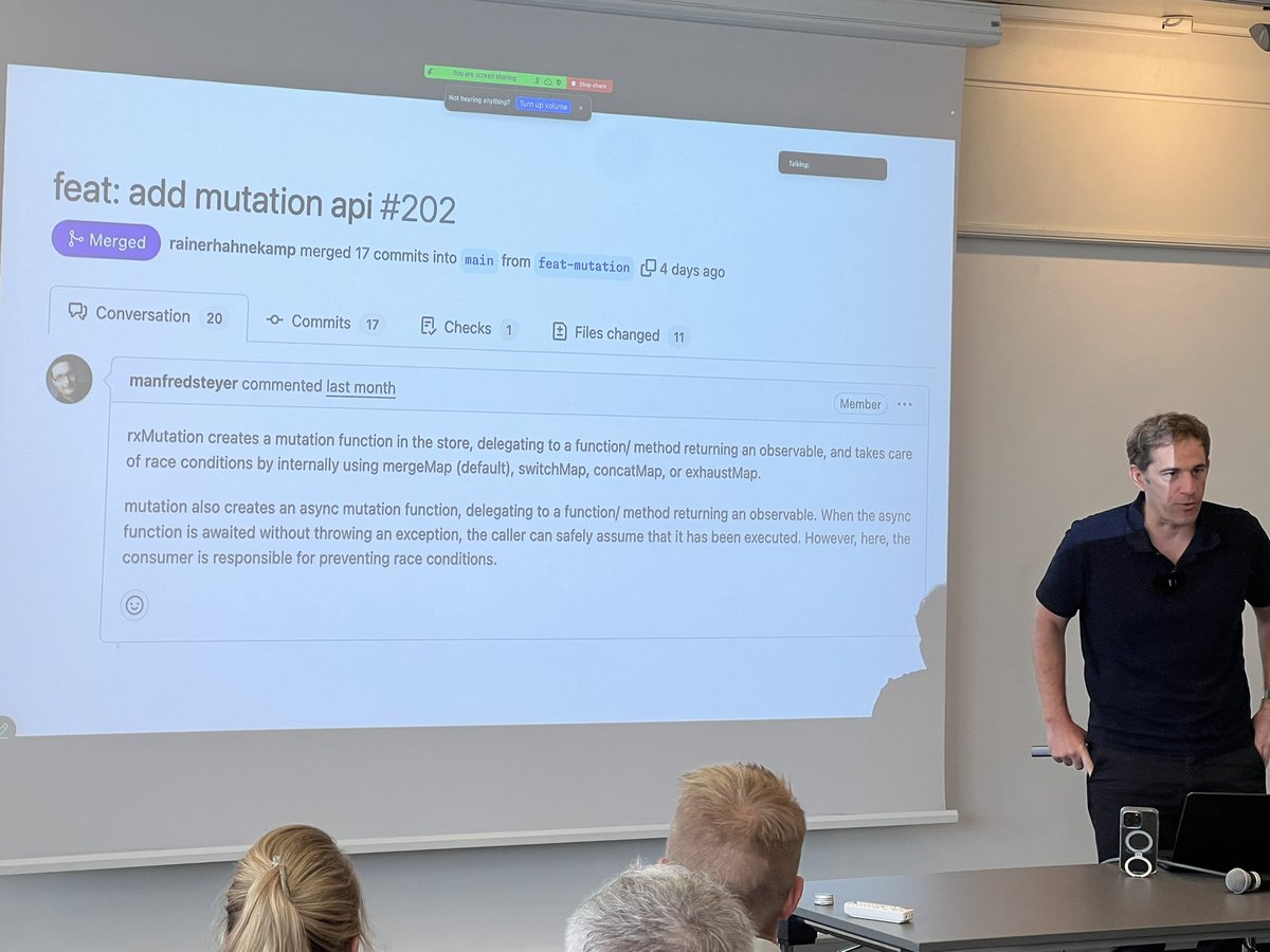 Manfred Steyer (@manfredsteyer) on Twitter photo Today at our #ngGraz meetup, my colleague <a href="/rainerhahnekamp/">Rainer Hahnekamp</a> presented the ngrx-toolkits new withResource and withMutation feature. We really worked hard on this (weekend, long hours) and I’m super happy we now have a sound solution 🥳 Today at our #ngGraz meetup, my colleague <a href="/rainerhahnekamp/">Rainer Hahnekamp</a> presented the ngrx-toolkits new withResource and withMutation feature. We really worked hard on this (weekend, long hours) and I’m super happy we now have a sound solution 🥳