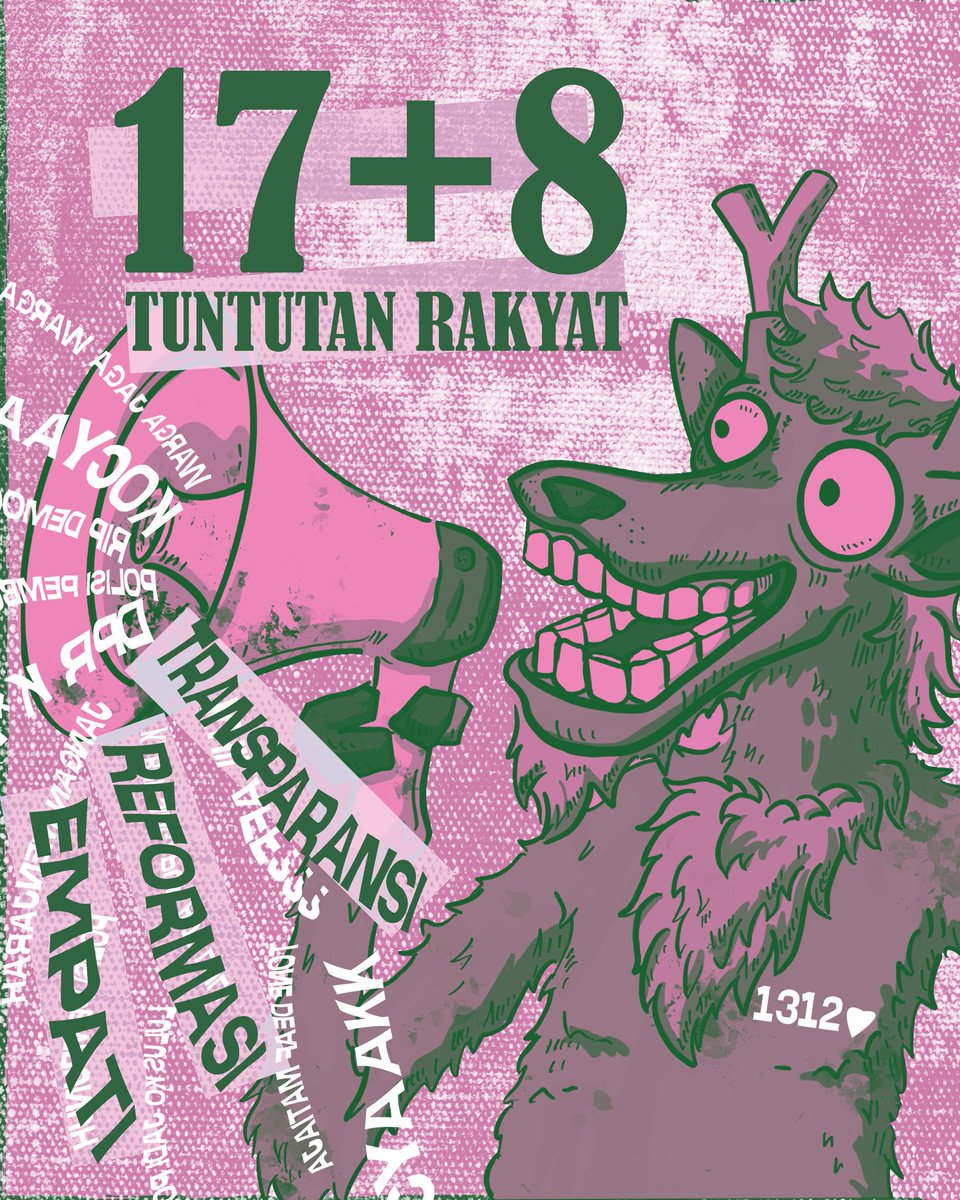 Terus berisik teman teman! Fokus DPR untuk terus melakukan perlawanan dan terus berjalan, JANGAN MATI DULU! 
JANGAN MENJARAH!
🩷💚💙
STAY SAFE Y’ALL🫰‼️ 17+8 🔔

#ResetIndonesia 
#WARGAJAGAWARGA