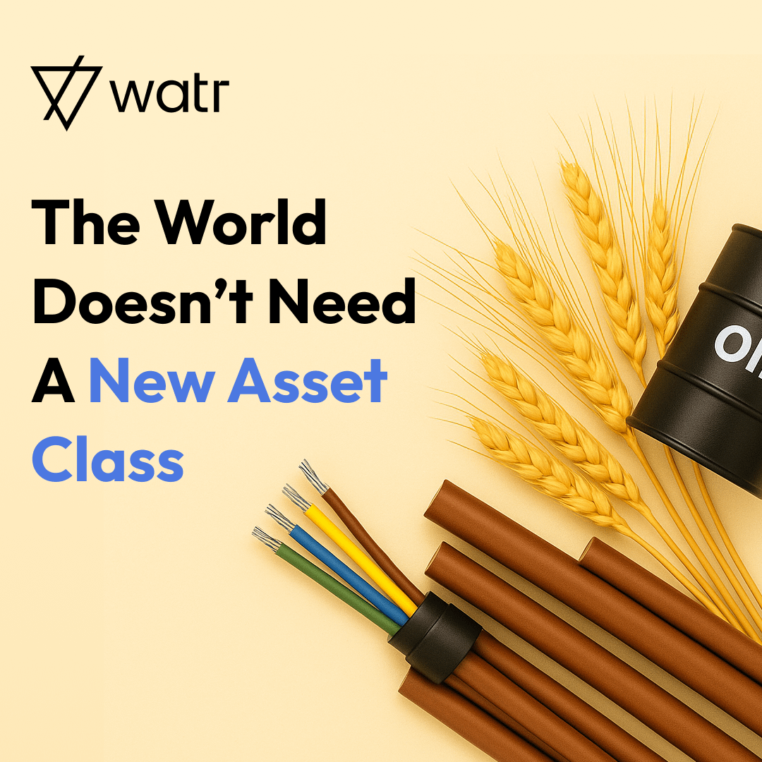 The world doesn’t need a new asset class.
It needs a better foundation for the assets that already matter.

Oil. Power. Metals. Grain. ⚡
