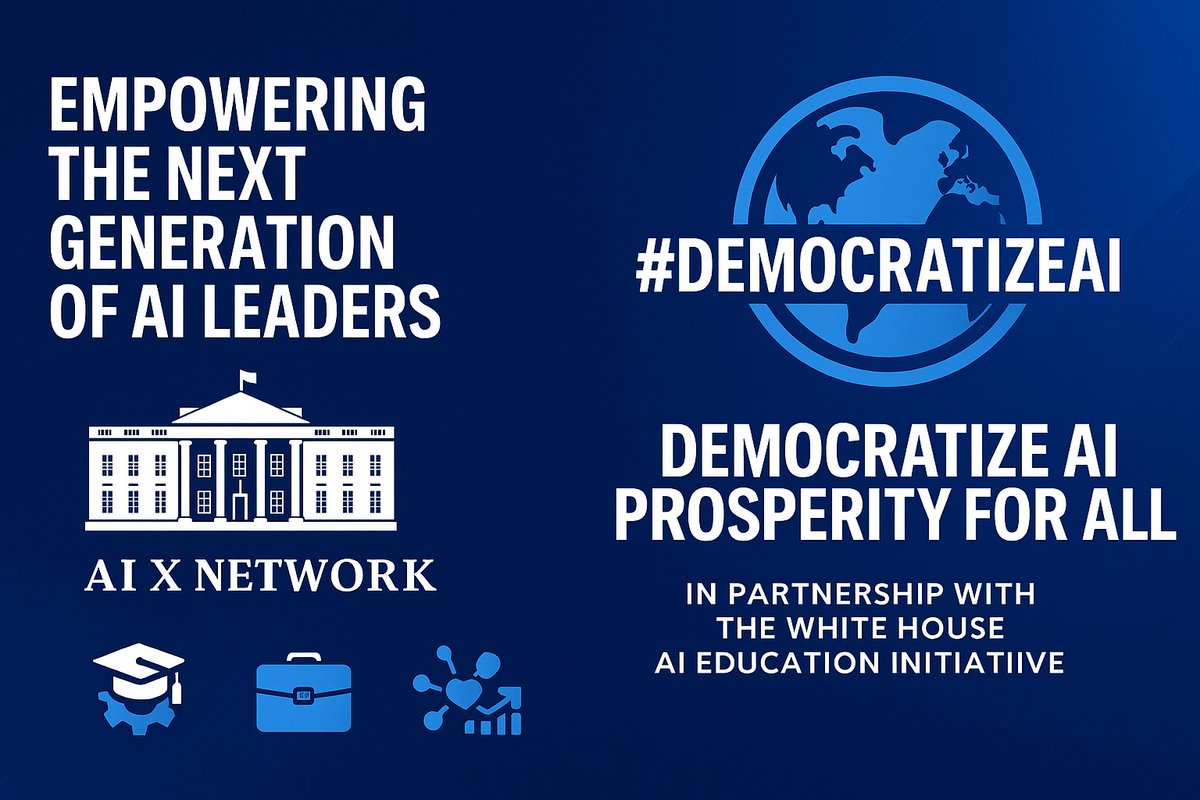 MattWFok's tweet photo. 🤝 Proud to Support the White House AI Education Initiative

AI X Network is closing the AI skills gap through our AI Entrepreneurship Program — delivering hands‑on training, AI tools, and empowering participants to launch AI agencies, support small businesses, and drive AI‑powered fundraising for non‑profits.

🌍 Democratizing AI Prosperity We’re creating jobs, fueling impact, and ensuring everyone can access revenue‑ready AI skills to strengthen local economies and mission‑driven organizations.

📣 Join the Movement Educators, non‑profits, and community leaders — let’s equip your teams, supercharge fundraising, and launch AI initiatives that make a difference.

📩 Partner with us → https://t.co/zhwMl6hhXX

#DemocratizeAI #AIForAll #WhiteHouseAI #AIEntrepreneurship #AIeducation