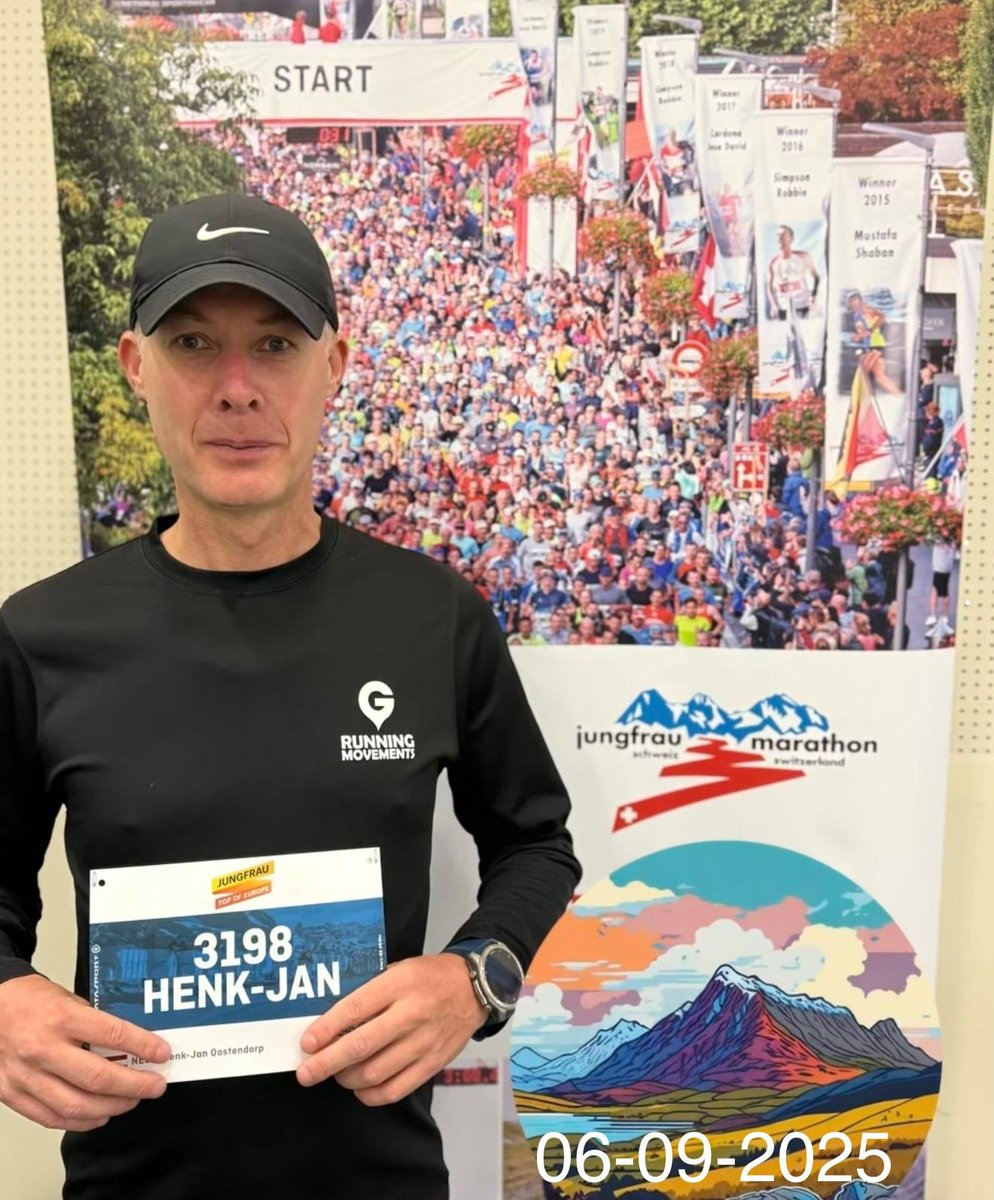 Eastenvillage's tweet photo. Startnummer is binnen, morgen kijken hoe goed de Jungfrau mij gezind is. #jungraumarathon #hoogtemeters #afzien https://t.co/LzR3QABnWi