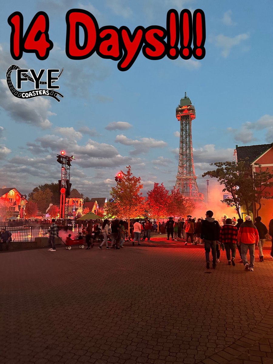 FyeCoasters's tweet image. Happy Friday!! We are 2 weeks away from 2025 Haunt at Kings Island! Are YOU ready? 

#fyecoasters #kingsisland #countdown #effieltower #kihaunt
