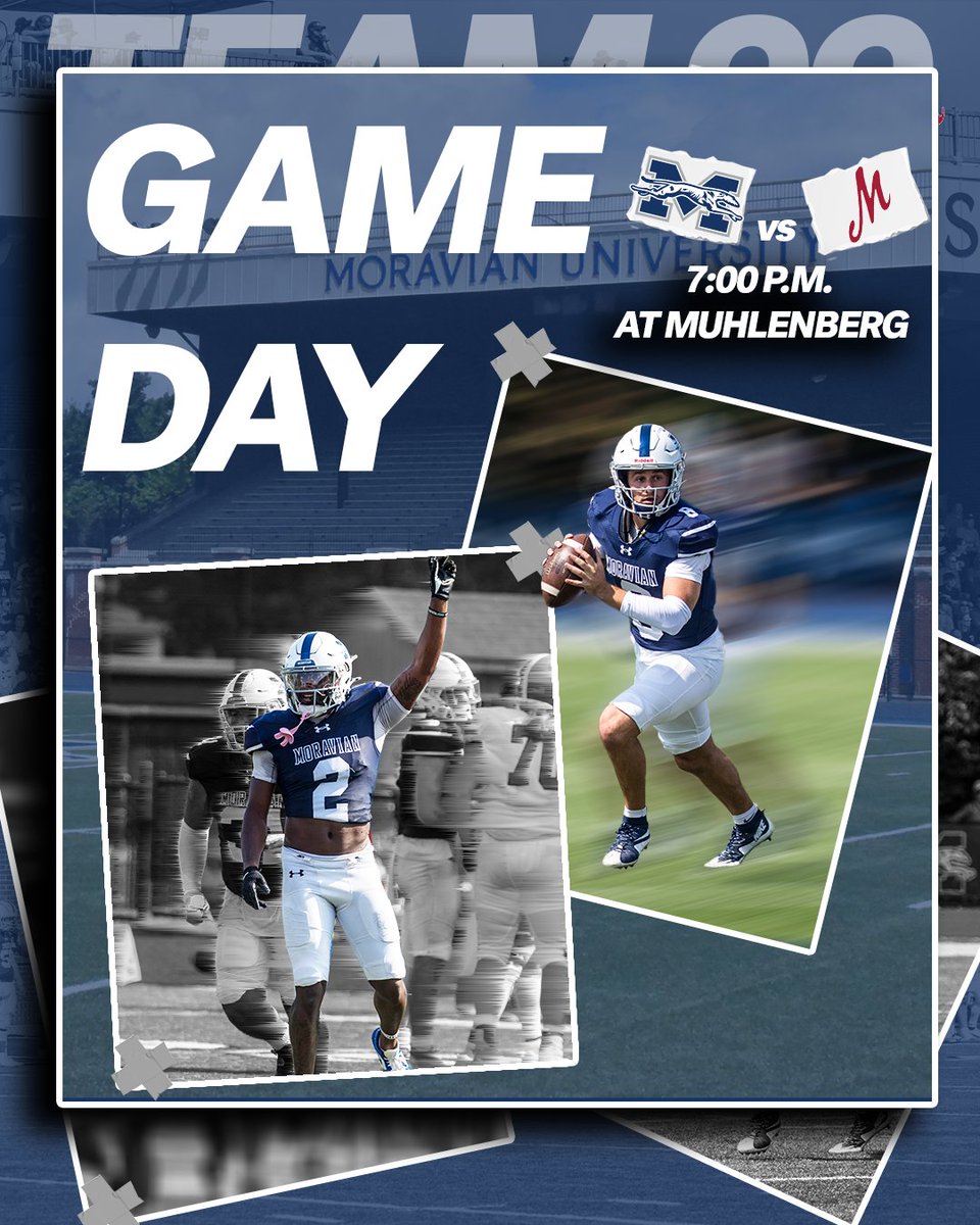 GAME DAY!!!! <a href="/MoravianFB/">Moravian Football</a>  is back in action and ready to take on rival Muhlenberg College! Head over to Muhlenberg for the 7 p.m. kick off to cheer on the Hounds!! #HoundEm