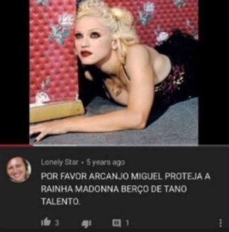 por favor arcanjo miguel proteja a rainha madonna berço de tanto talento