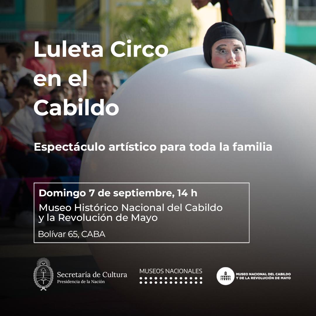 🎪 Luleta Circo 🤹‍♂

🎨 🫟 Taller de plástica con cierre circense 🎭

Te esperamos! 

📌 Domingo 7 de septiembre, 14 H.
📍 Bolívar 65